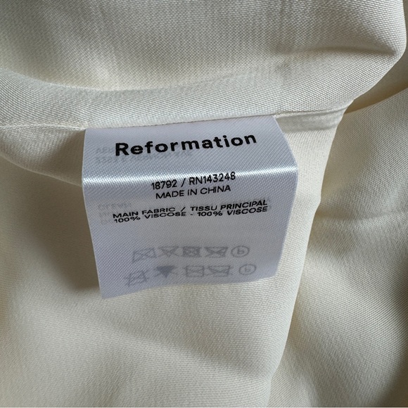 Reformation Juliette NEW Ivory Sweetheart Sleeveless Slit Midi Dress Size 6 - Picture 7 of 13